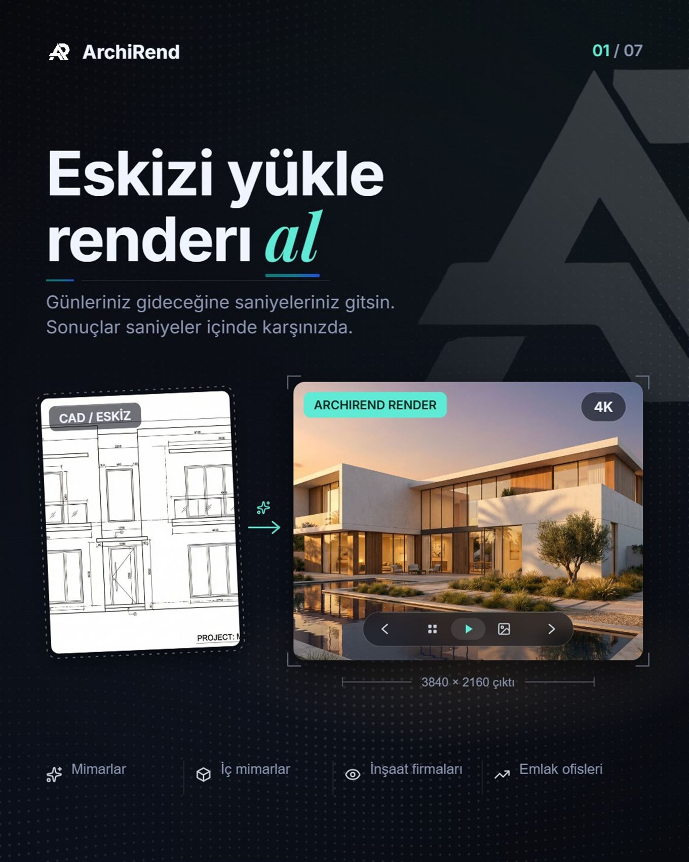 ArchiRend ile üretilmiş mimari render