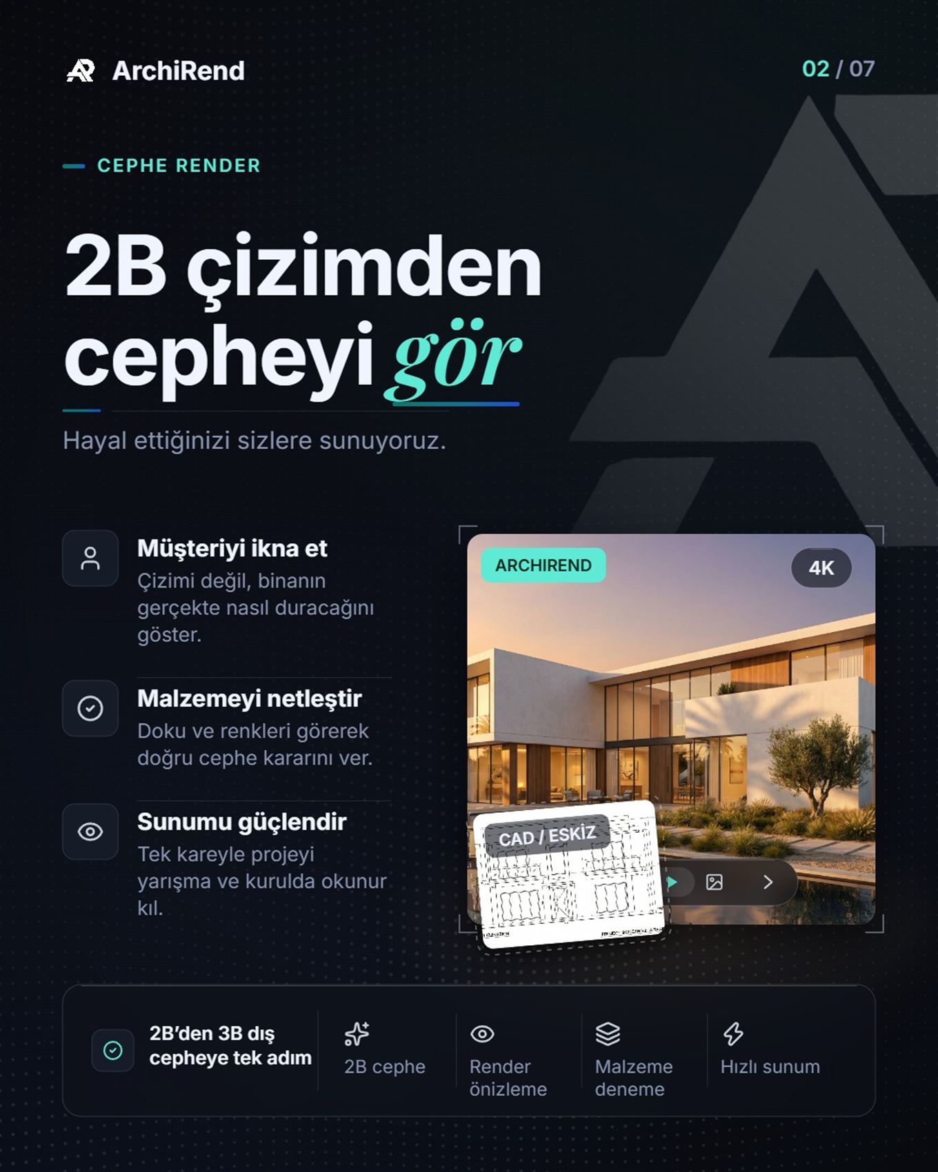 ArchiRend ile üretilmiş mimari render