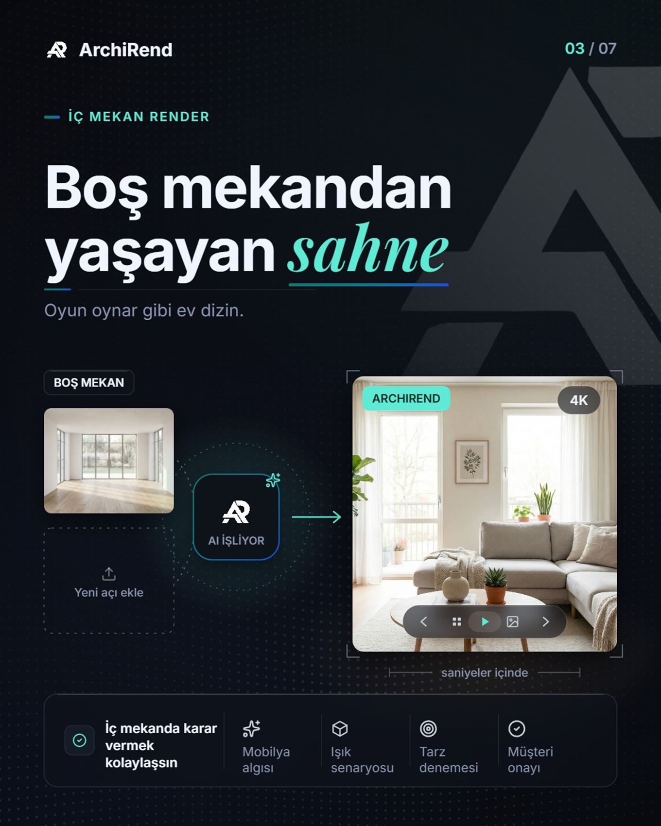 ArchiRend ile üretilmiş mimari render