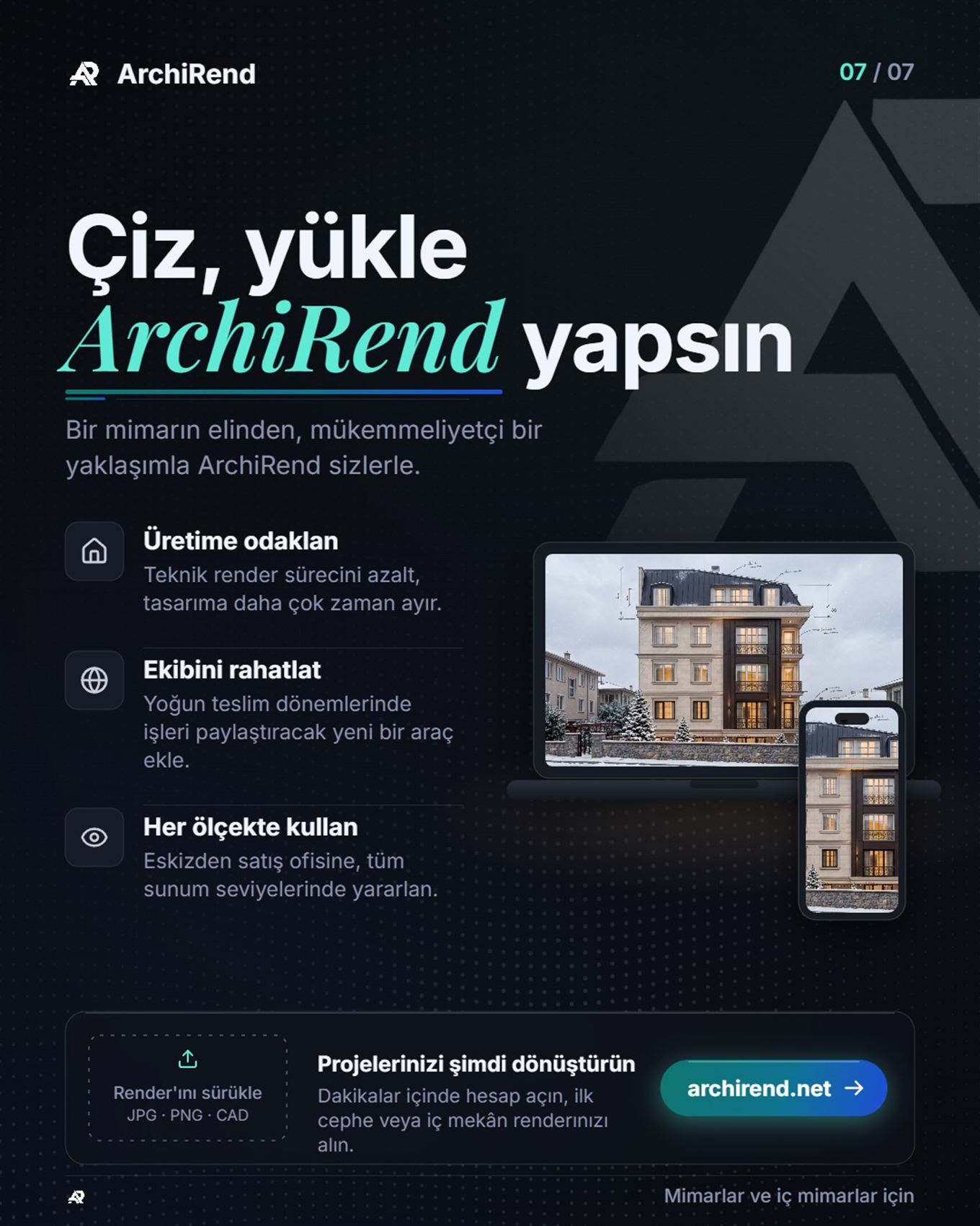 ArchiRend ile üretilmiş mimari render