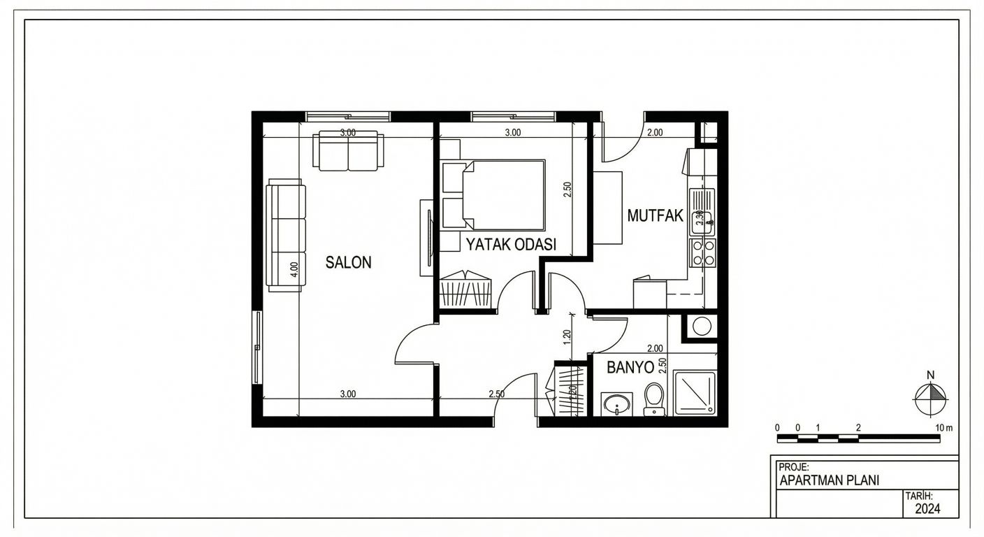 2D Kat Planı Girişi